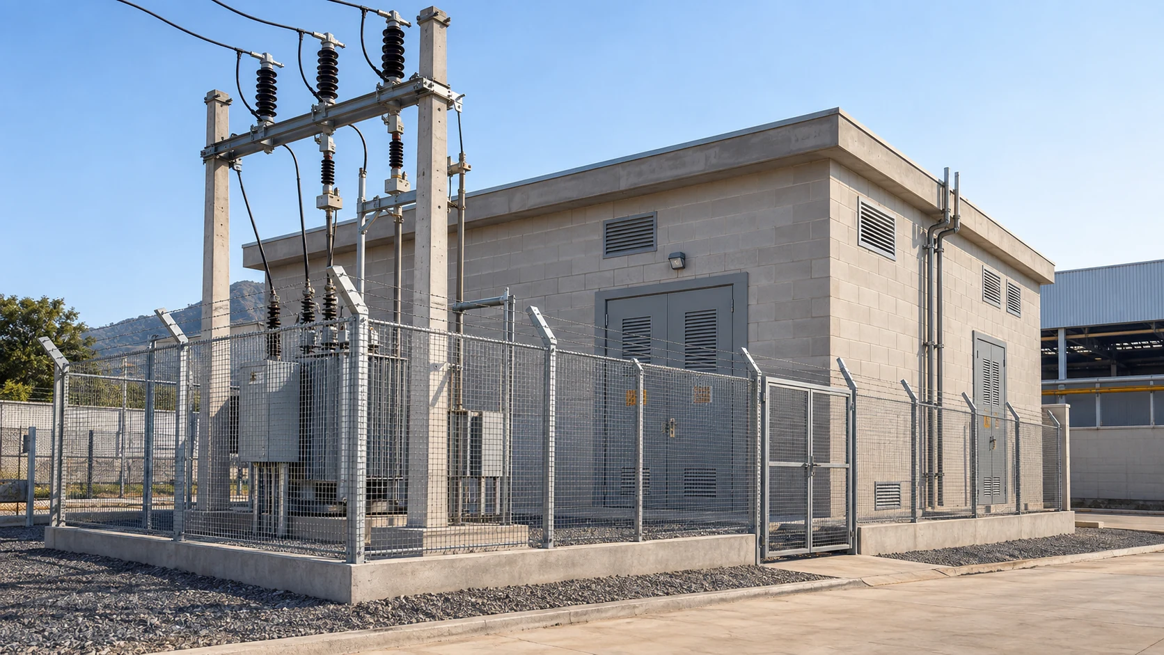 Entrada de energia e cabine primária